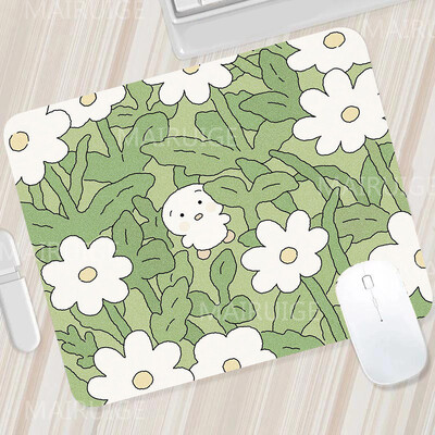 Rohelised väikesed hiirematid Hiirevaibad Armsad lauamatid Kawaii Tulip Mängutarvikud Hiirematt Mängupind arvutihiire jaoks