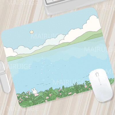 Rohelised väikesed hiirematid Hiirevaibad Armsad lauamatid Kawaii Tulip Mängutarvikud Hiirematt Mängupind arvutihiire jaoks