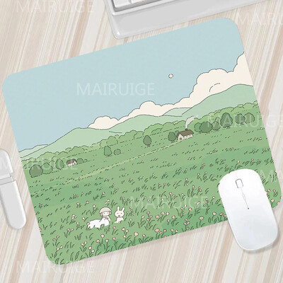 Rohelised väikesed hiirematid Hiirevaibad Armsad lauamatid Kawaii Tulip Mängutarvikud Hiirematt Mängupind arvutihiire jaoks