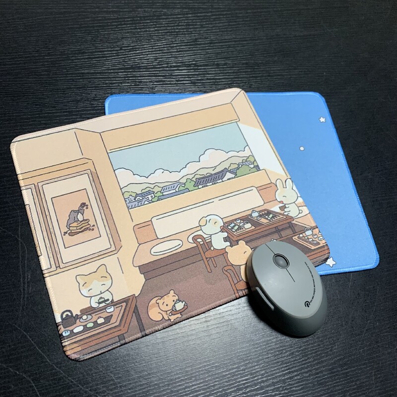 Rohelised väikesed hiirematid Hiirevaibad Armsad lauamatid Kawaii Tulip Mängutarvikud Hiirematt Mängupind arvutihiire jaoks