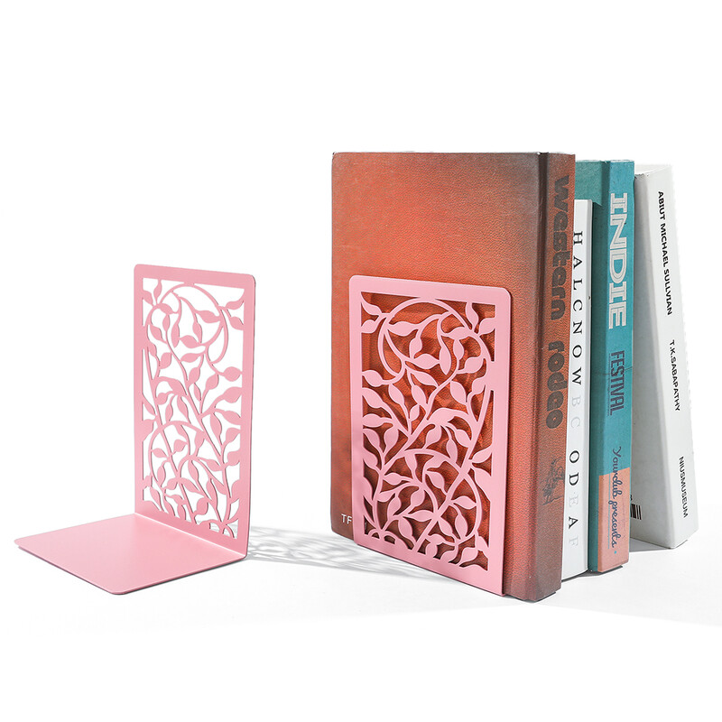 2бр./1компл. Клоново растение Издълбани книгоразделители Бяла прибираща се поставка за книги от неръждаема стомана Офис маса Училищна стая Фестивални подаръци