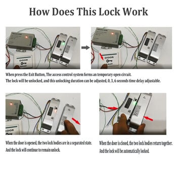 Electric Drop Bolt Lock Fail Safe Fail Secure Λειτουργία DC12V με ρυθμιζόμενη χρονική καθυστέρηση για έλεγχο πρόσβασης Ηλεκτρονικές κλειδαριές Mortise