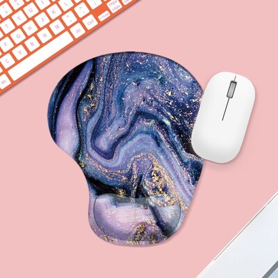 Textura marmorata pentru suport pentru încheietura mâinii Mouse Pad Ergonomic antiderapant Suport pentru mână Covoraș pentru mouse Confortabil pentru pictură în ulei Mousepad pentru jocuri