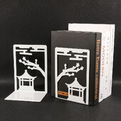 Stalak za knjige u kineskom stilu u boji od 2 komada, teški stalak za knjige za roditelje djetetu, poklon za kućni stol, urede, željezni završci za knjige.