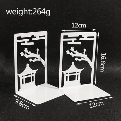 Stalak za knjige u kineskom stilu u boji od 2 komada, teški stalak za knjige za roditelje djetetu, poklon za kućni stol, urede, željezni završci za knjige.