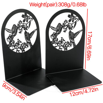 Kineski stil, svraka, ptica, cvijet, metalni držači za knjige za policu, stol, vintage, elegantni ukrasni držač za knjige, stalak, podrška za knjige