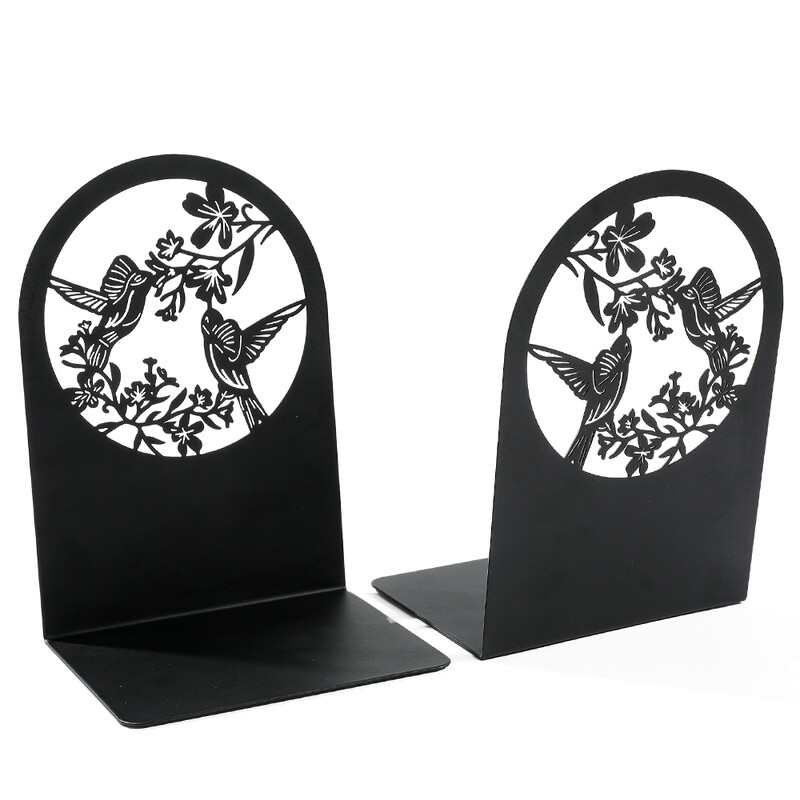 Kineski stil, svraka, ptica, cvijet, metalni držači za knjige za policu, stol, vintage, elegantni ukrasni držač za knjige, stalak, podrška za knjige