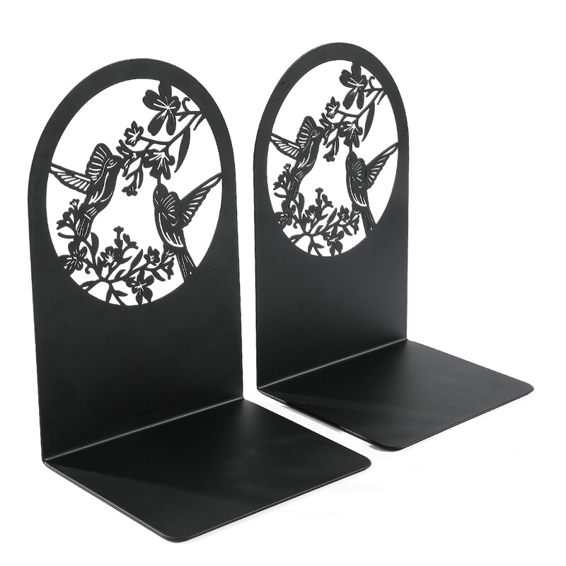 Kineski stil, svraka, ptica, cvijet, metalni držači za knjige za policu, stol, vintage, elegantni ukrasni držač za knjige, stalak, podrška za knjige