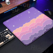 Dimensiune mică 40x45cm Mouse Pad roz Drăguț Pastel Nori Deskmats Xs Kawaii Covoare violete Mouse Pad Tastatură pentru jocuri extinse