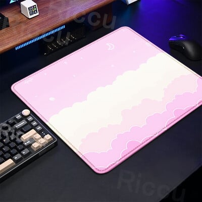 Dimensiune mică 40x45cm Mouse Pad roz Drăguț Pastel Nori Deskmats Xs Kawaii Covoare violete Mouse Pad Tastatură pentru jocuri extinse
