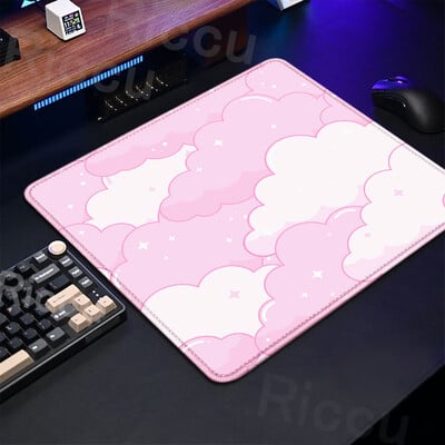 Dimensiune mică 40x45cm Mouse Pad roz Drăguț Pastel Nori Deskmats Xs Kawaii Covoare violete Mouse Pad Tastatură pentru jocuri extinse