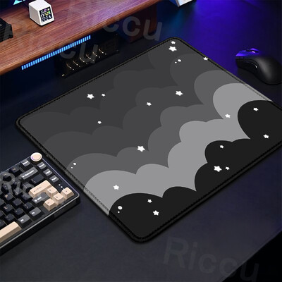 Dimensiune mică 40x45cm Mouse Pad roz Drăguț Pastel Nori Deskmats Xs Kawaii Covoare violete Mouse Pad Tastatură pentru jocuri extinse