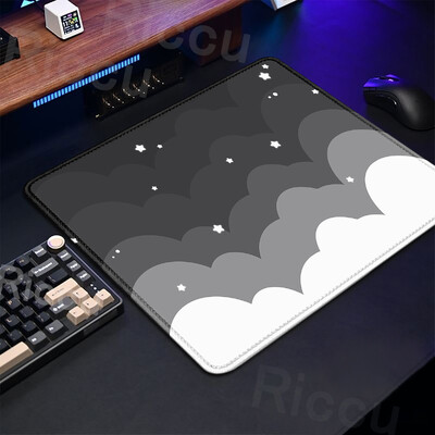 Dimensiune mică 40x45cm Mouse Pad roz Drăguț Pastel Nori Deskmats Xs Kawaii Covoare violete Mouse Pad Tastatură pentru jocuri extinse