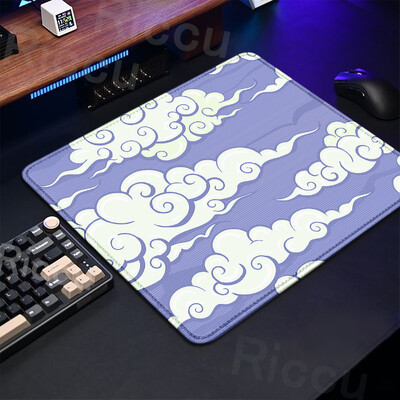 Dimensiune mică 40x45cm Mouse Pad roz Drăguț Pastel Nori Deskmats Xs Kawaii Covoare violete Mouse Pad Tastatură pentru jocuri extinse