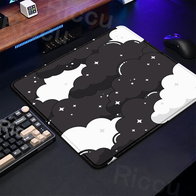 Dimensiune mică 40x45cm Mouse Pad roz Drăguț Pastel Nori Deskmats Xs Kawaii Covoare violete Mouse Pad Tastatură pentru jocuri extinse