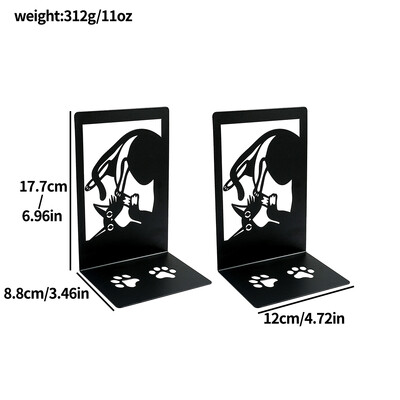 2 tk. Stiilis musta kassi raamatuotsad, rasked raamaturauad, raamatuotsad, kingitus raamatuarmastustele. Kodune töölaud raamaturiiul Kontoritarbed, alus, triikraud