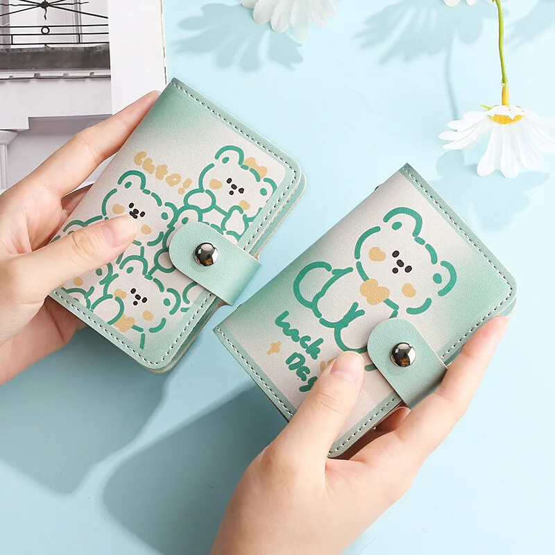 22 utora, simpatičan držač za kartice s crtanim crtama, PU kožna torbica za kreditne kartice, torba za poslovne osobne iskaznice, prijenosna torbica, novčanik Kawaii držač za foto kartice