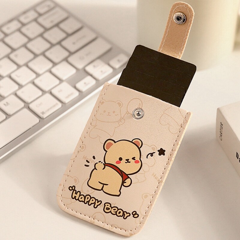 Dizajn torbe za kartice na izvlačenje Kožna navlaka za kartice velikog kapaciteta može držati 5 kartica Torbica za pohranu za bankovnu karticu ID kartica VIP omot za karticu