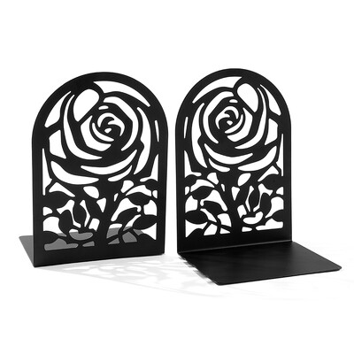 Suport cărți din metal trandafir Romance Hollow Flower Book Suport Office Schoolroom Decoration Book organizează Rechizite Accesorii pentru birou