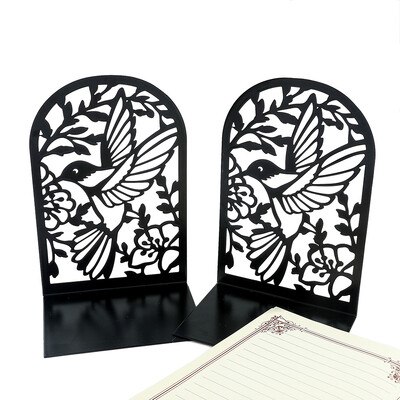 Raft pentru cărți din metal cu tăiere creativă Suport de lectură colibri Decor pentru birou Raft pentru cărți Suport pentru cărți Accesorii pentru bibliotecă