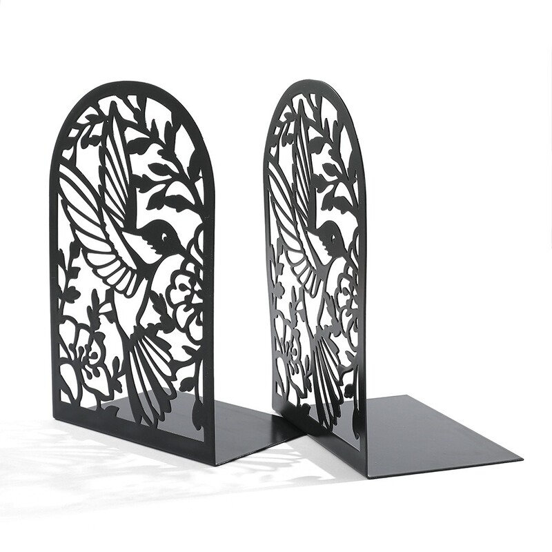 Raft pentru cărți din metal cu tăiere creativă Suport de lectură colibri Decor pentru birou Raft pentru cărți Suport pentru cărți Accesorii pentru bibliotecă