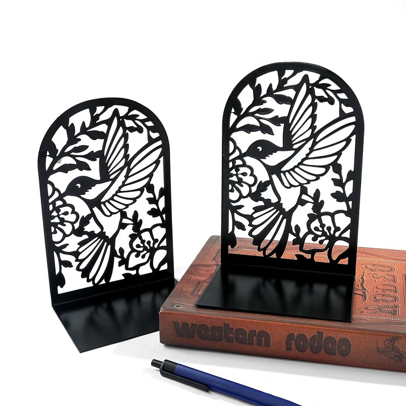 Raft pentru cărți din metal cu tăiere creativă Suport de lectură colibri Decor pentru birou Raft pentru cărți Suport pentru cărți Accesorii pentru bibliotecă