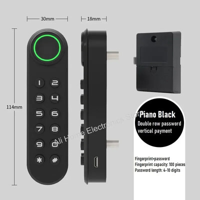 Pirkstu nospiedumu paroles slēdzene Viedā pirkstu nospiedumu atvilktnes slēdzene Mēbeles Biroja skapja skapītis Pirkstu nospiedumu slēdzene Digitālā viedā durvju slēdzene