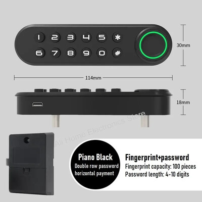 Pirkstu nospiedumu paroles slēdzene Viedā pirkstu nospiedumu atvilktnes slēdzene Mēbeles Biroja skapja skapītis Pirkstu nospiedumu slēdzene Digitālā viedā durvju slēdzene