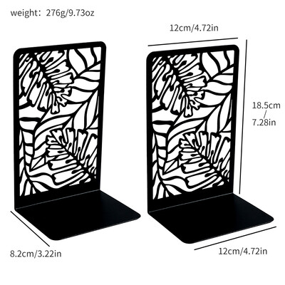 2 komada Basho listova za knjige za ljubitelje knjiga Teški završci za knjige za domaćinstvo Neklizajuća polica za knjige Uredska stolna željezna polica za knjige