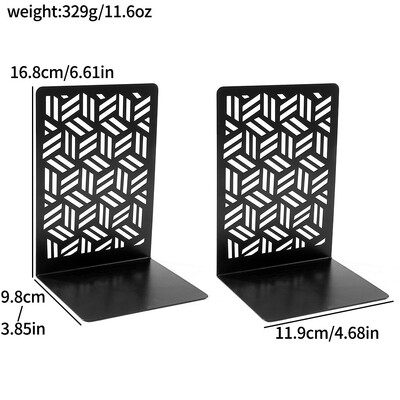 2бр. Изработени краища за книги за врати Тежкотоварни книгоразделители Колекция за любители на книги Нехлъзгащи се метални книгоразделители Офис Домашен настолен книгодържател