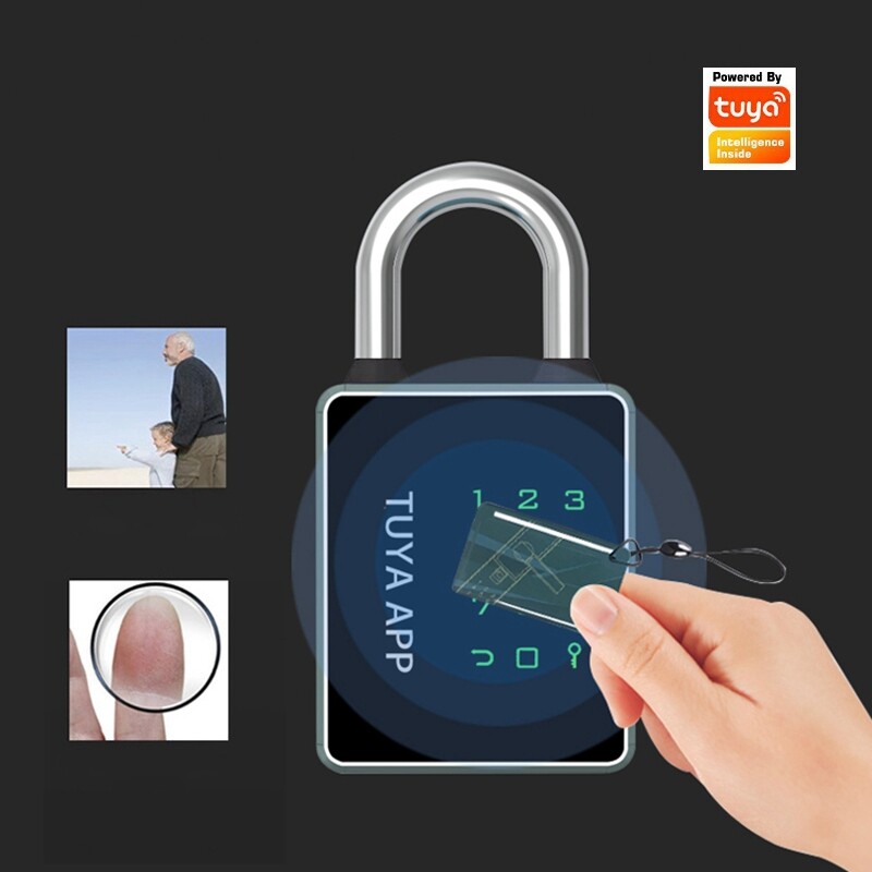 4 u 1 Vodootporni Tuya Bluetooth APP Daljinski upravljač Lozinka IC kartica Ključ Pametni lokot Protuprovalna torba za prtljagu Elektronička brava