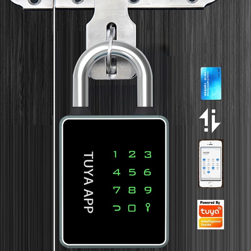4 u 1 Vodootporni Tuya Bluetooth APP Daljinski upravljač Lozinka IC kartica Ključ Pametni lokot Protuprovalna torba za prtljagu Elektronička brava