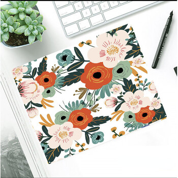 Ins Flower Style Mouse Pad παχύρρευστο Αντιολισθητικό Επιτραπέζιο Ματάκι γραφείου Ελαιογραφία Στυλ ποντικιού Μοκέτα με λαστιχένια βάση επιφάνειας εργασίας