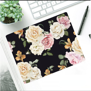 Ins Flower Style Mouse Pad παχύρρευστο Αντιολισθητικό Επιτραπέζιο Ματάκι γραφείου Ελαιογραφία Στυλ ποντικιού Μοκέτα με λαστιχένια βάση επιφάνειας εργασίας