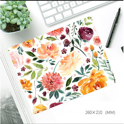 Ins Flower Style Mouse Pad îngroșat anti-alunecare Mese de birou Covoraș de birou Stil pictură în ulei Covor mouse-ul cu bază de cauciuc Pad de birou