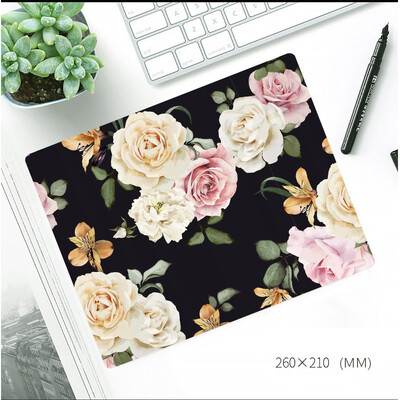 Ins Flower Style Mouse Pad îngroșat anti-alunecare Mese de birou Covoraș de birou Stil pictură în ulei Covor mouse-ul cu bază de cauciuc Pad de birou