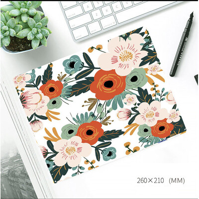 Ins Flower Style Mouse Pad îngroșat anti-alunecare Mese de birou Covoraș de birou Stil pictură în ulei Covor mouse-ul cu bază de cauciuc Pad de birou