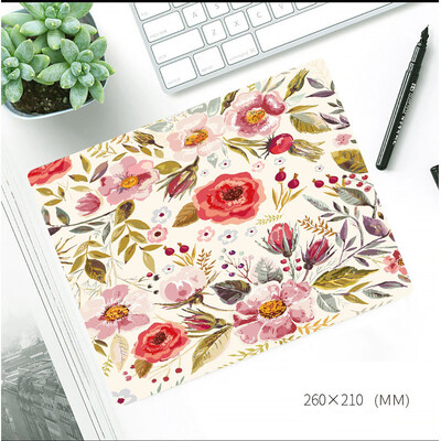 Ins Flower Style Mouse Pad îngroșat anti-alunecare Mese de birou Covoraș de birou Stil pictură în ulei Covor mouse-ul cu bază de cauciuc Pad de birou