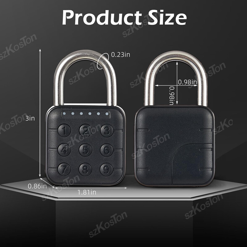 Lacăt cu combinație fără cheie, rezistent la apă, cu 6 cifre, lacăt pentru sala de sport, dulap, gard, bagaje.
