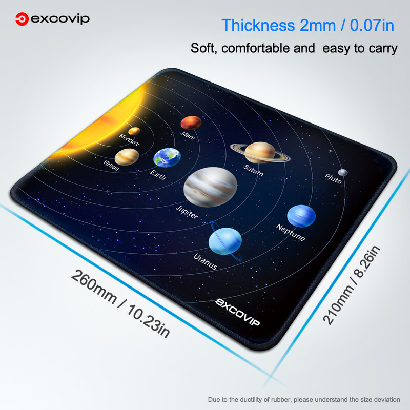 EXCO Gaming Mouse Pad Small with Stitched Edge Smooth Cloth Office Cute Mousepad Неплъзгаща се гумена основа за компютър лаптоп