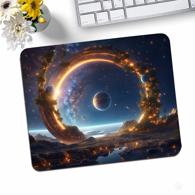 Galaxy Small Gaming Mouse Pad Deskmat Gumena podloga protiv klizanja Anime Mousepad Pc Dodaci Desk Protector Kawaii Slatki jastučići za tipkovnicu