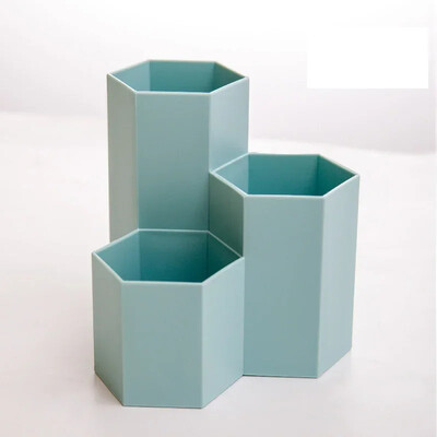 Kutija za pohranu četkica Držač olovke velikog kapaciteta Saćastog oblika Kosi umetak Stolni organizator Plastična 3 rešetka Kozmetička šminka