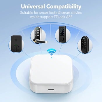 TTLOCK APP G2/G3 WiFi Gateway Hub Έξυπνη κλειδαριά πόρτας Ξεκλείδωμα Μετατροπέας Bluetooth σε Wi-Fi Smart Home Bridge Voice για Alexa Google