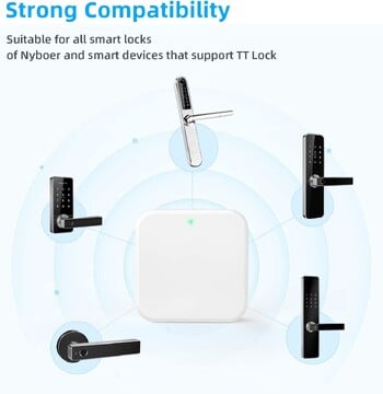 TTLOCK APP G2/G3 WiFi Gateway Hub Έξυπνη κλειδαριά πόρτας Ξεκλείδωμα Μετατροπέας Bluetooth σε Wi-Fi Smart Home Bridge Voice για Alexa Google