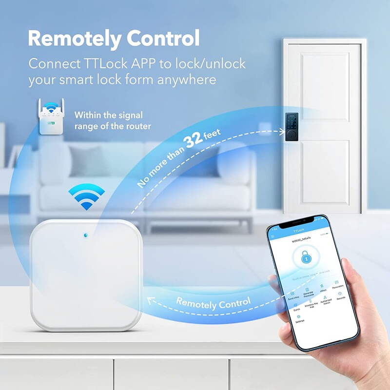 „TTLOCK APP G2/G3 WiFi Gateway Hub Smart Door Lock“ Atrakinkite „Bluetooth“ į „Wi-Fi“ keitiklį „Smart Home Bridge Voice“, skirtą „Alexa Google“