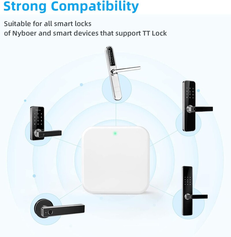 „TTLOCK APP G2/G3 WiFi Gateway Hub Smart Door Lock“ Atrakinkite „Bluetooth“ į „Wi-Fi“ keitiklį „Smart Home Bridge Voice“, skirtą „Alexa Google“