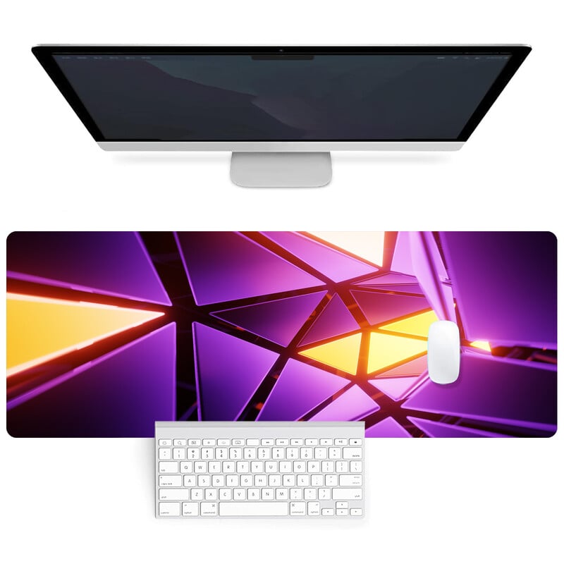 Cool Geometric Stripes Tastatură Mouse Pad Covoraș de birou, 3D Gaming Mouse Pad pentru sufragerie și dormitor, decorațiuni interioare pentru jucători, cadou