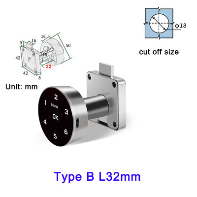 Bezatslēgas skārientastatūra digitālā paroles koda skapja atvilktnes slēdzene Iebūvēta litija baterija