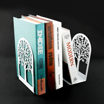 White Tree of Life Desktop Book Ends Office Desktop Home Bookend for Book Loves Office Desktop Iron Book Rack