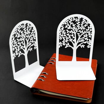 White Tree of Life Desktop Book Ends Office Desktop Home Bookend for Book Loves Office Desktop Iron Book Rack